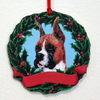 Boxer Wreath Ornament