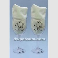 Hound Hand Painted Goblets