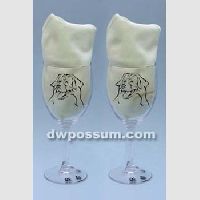 Mountain Dog Hand Painted Goblets