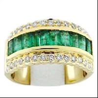 Emerald Gold Rings - Vj 170