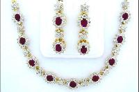 Ruby Gold Necklace - Vjm 3734