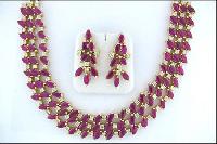 Ruby Gold Necklace - Vjm 4078