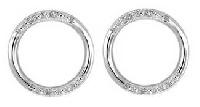 Silver Diamond Earrings - Sde 006