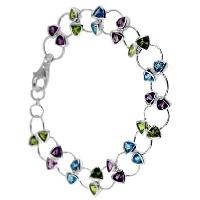 Silver Gemstone Bracelets  - Sgb 003