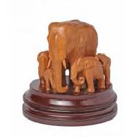 Elephant with Cubs Statue