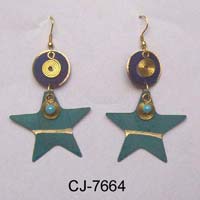 Brass Earring Antique (CJ-7664)