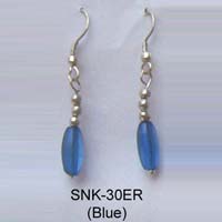 Glass Bead Earring (SNK-30 ER Blue)