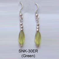Glass Bead Earring (SNK-30 ER Green)