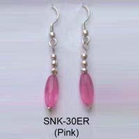 Glass Bead Earring (SNK-30 ER Pink)