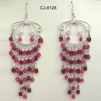 Glass Bead Earrings (CJ-8128)