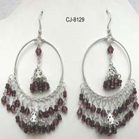 Glass Bead Earrings (CJ-8129)