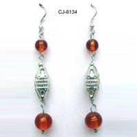 Glass Bead Earrings (CJ-8134)