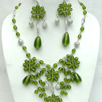Glass Bead Necklace Set (CJ-8166)