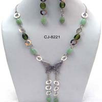 Glass Bead Necklace Set (CJ-8221)