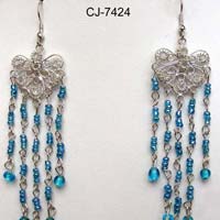 Glass Beads Earrings (CJ-7424)