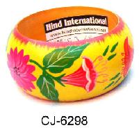 Wooden Bangle Coloured (CJ-6298)