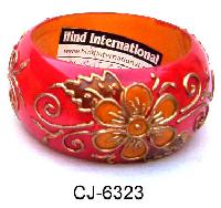 Wooden Bangle Coloured (CJ-6323)