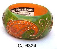 Wooden Bangle Coloured (CJ-6324)