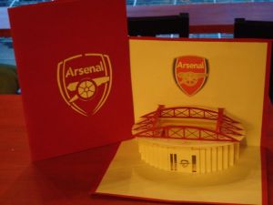 Arsenal - Handmade 3d POP Up Greeting Card