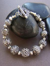 silver beaded jewelry