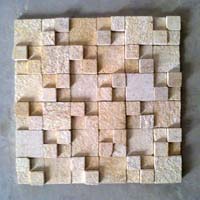Ita Gold Sand Blast Mosaic, Natural Stone, Dholpur White Sand Stone
