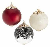 Glass Antique Round Assorted Plain Printed And different finish Hanging ornaments christmas ornaments