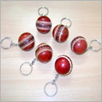 Cricket Ball Keyrings 