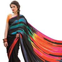 Designer Printed Georgette Saree for Party Wear