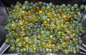 Green Amber Beads