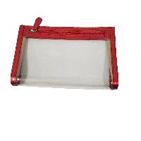 Essart PU Leather Cosmetic Pouch-24-Red, Size : L-17, W-2