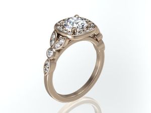 Rose Gold Diamond Engagement Ring