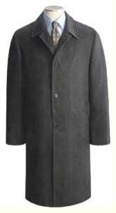 Full Sleeves Pure Leather Mens Overcoat, For Office Wear, Size : L, XL