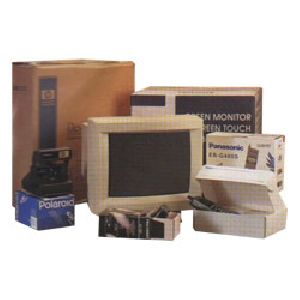 Electronics packaging boxes