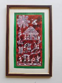 Original Warli Art Framed Eco Friendly Painting