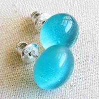Aquamarine Gemstone Ear Studs