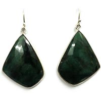 Dyed Emerald Gemstone Earrings