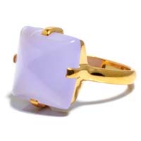 Lavender Chalcedony Gemstone Ring