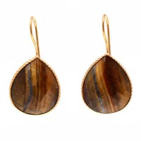 Tiger Eye Gemstone Earrings