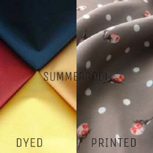 Polyester Summer Cool Dyed And Printed Fabric