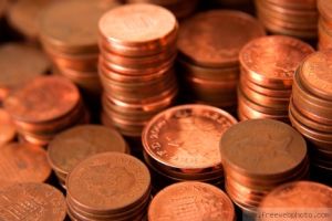 Copper Gold, Silver Coins