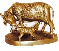 Brass Cow Statue