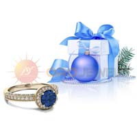 Cz Studded Royal Gamestone Gold Plated Ring
