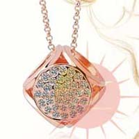 Rose Gold Plated Cz Sudded Pendants