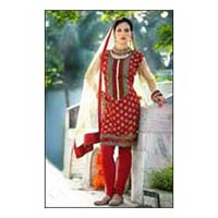 Embroidered Chudidar Suit