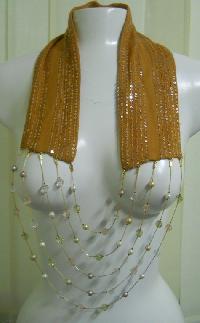 Beaded Necklace Scarves
