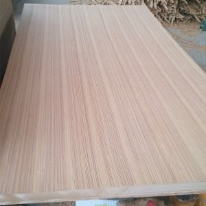 2.2mm Straight Line Teak Veneer Faced MDF