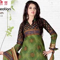 Cotton Dress Material with Gadhawali Border