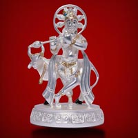 Matt Silver Plated Krishna Idols