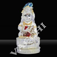 Shining Silver Plated Krishna Idols
