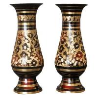 decorative brass flower vase